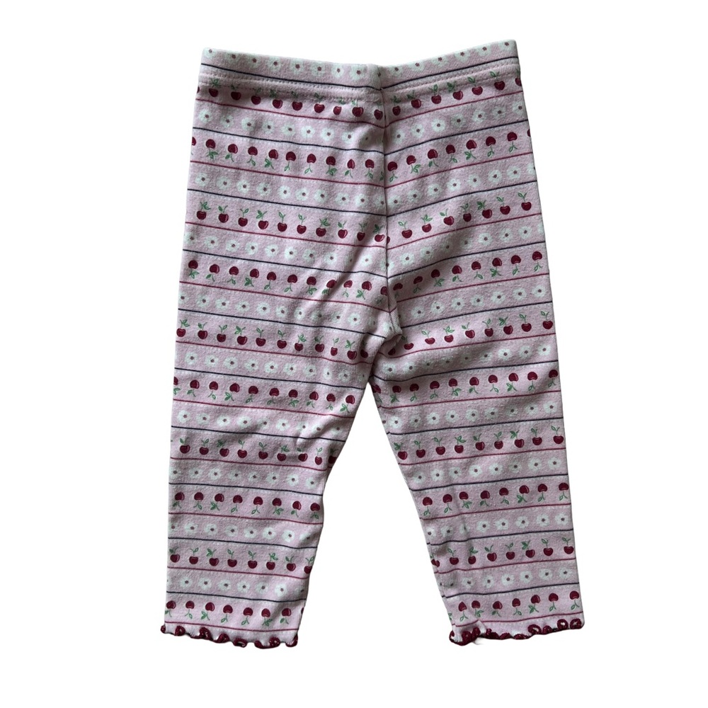 Vintage Gymboree Pink Cherry-Print Leggings